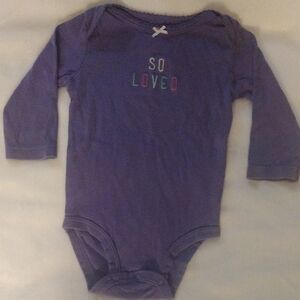 Carter's Purple Bodysuit So Loved Design​